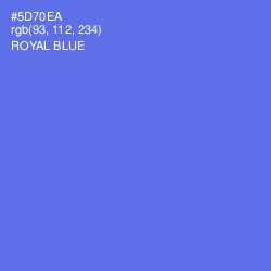 #5D70EA - Royal Blue Color Image